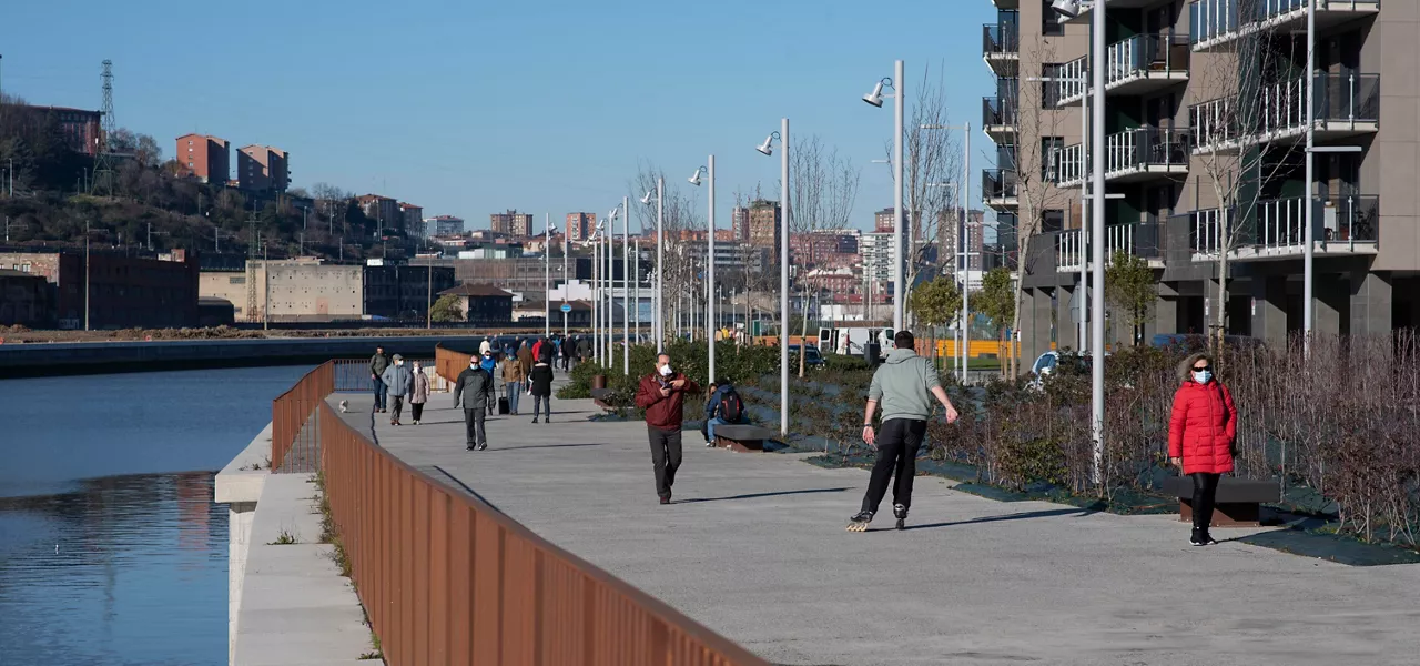 Nuevo Paseo el Canal, en Zorrozaurre. Foto: Ayuntamiento de Bilbao