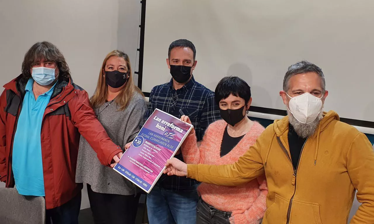 Presentación de las manifestaciones del 30 de enero contra la reforma laboral