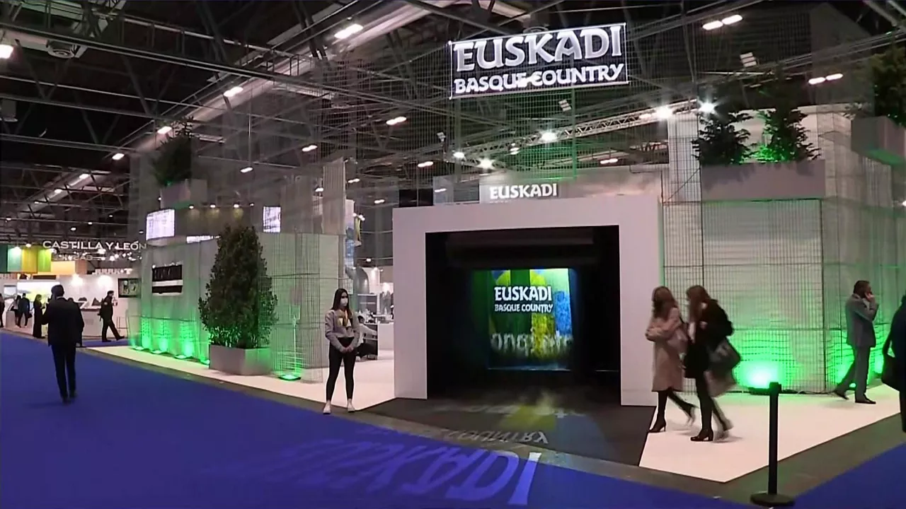 Euskadiren standa. Agentzietako bideo batetik ateratako irudia.
