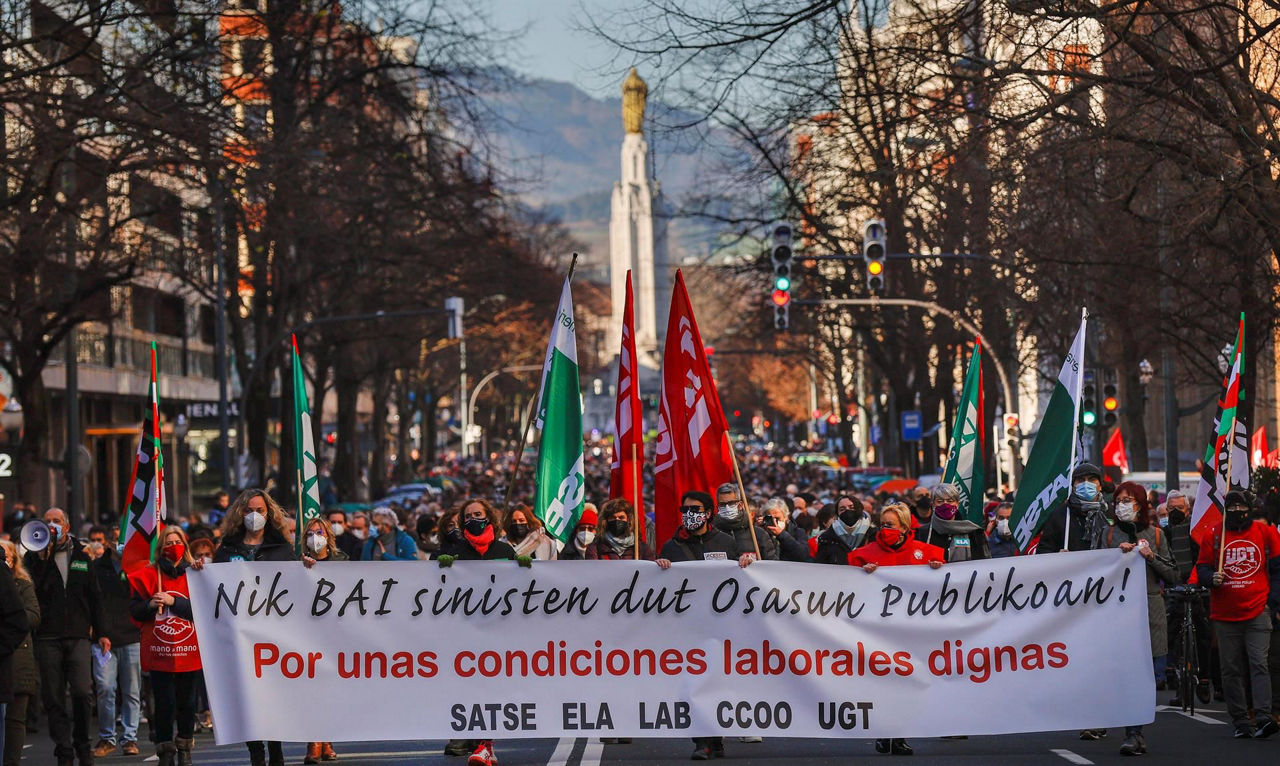 osasun langileak osakidetza manifestazioa bilbo