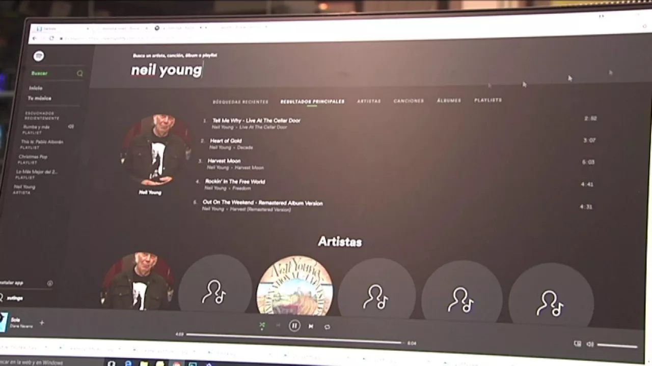 Spotify. EITB Mediren bideo batetik ateratako irudia.