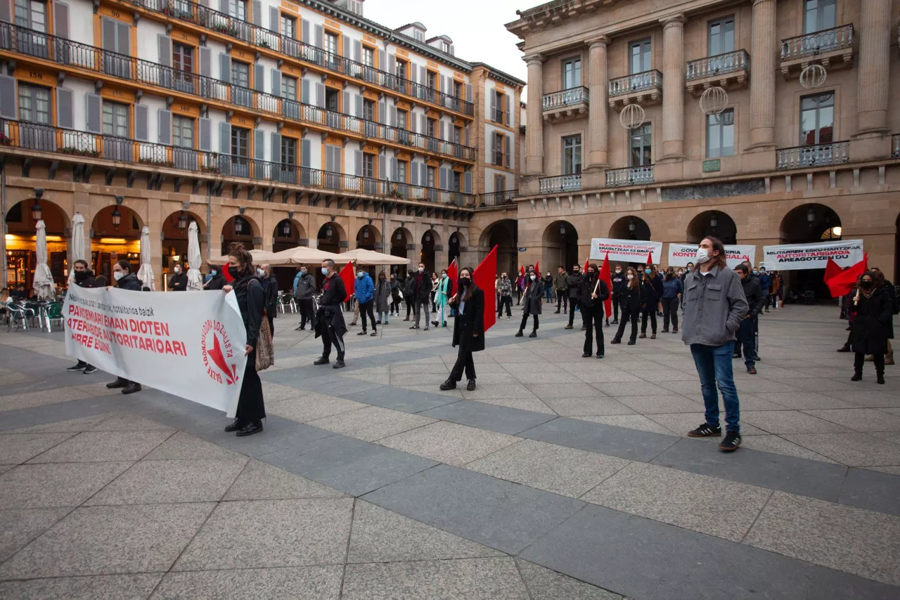 GKSk deituta, iaz, Donostian egindako protesta bat. Argazkia: @GKSozialista