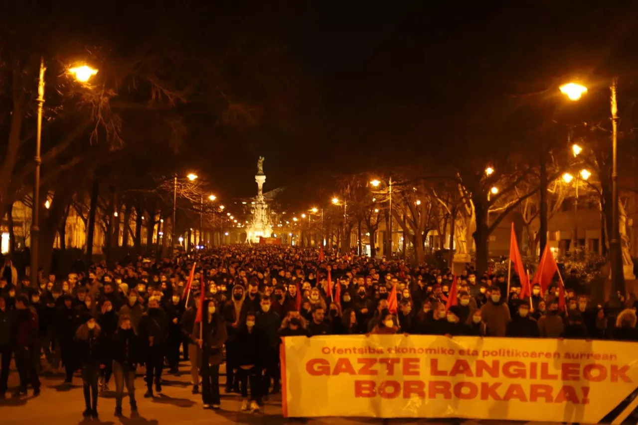 Manifestación de GKZ en Bilbao. Foto: @GKSozialista