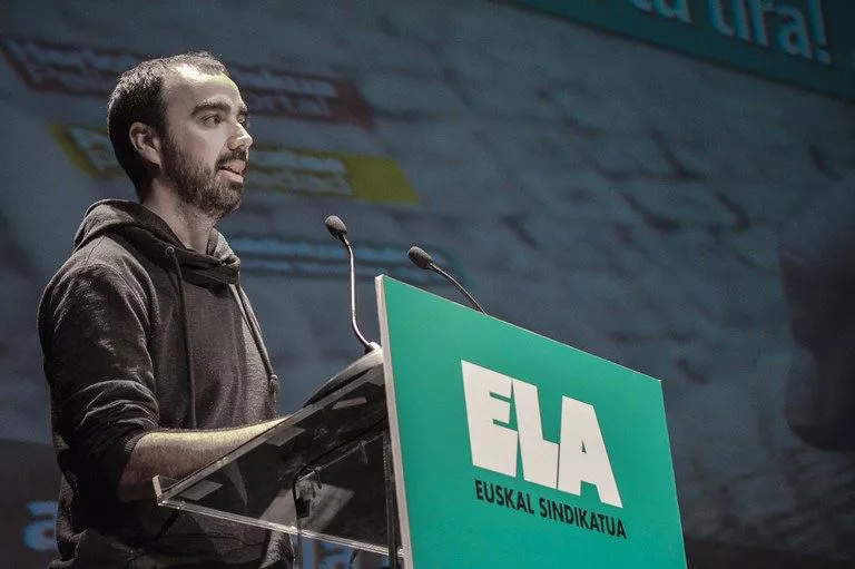 Pello Igeregi, responsable de negociación colectiva de ELA. Foto: EITB Media