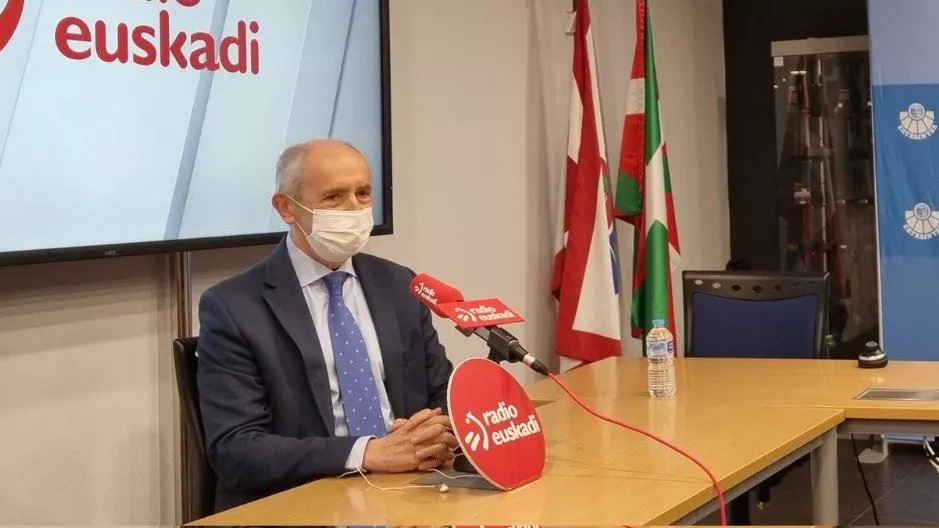 Josu Erkoreka, en un momento de la entrevista.