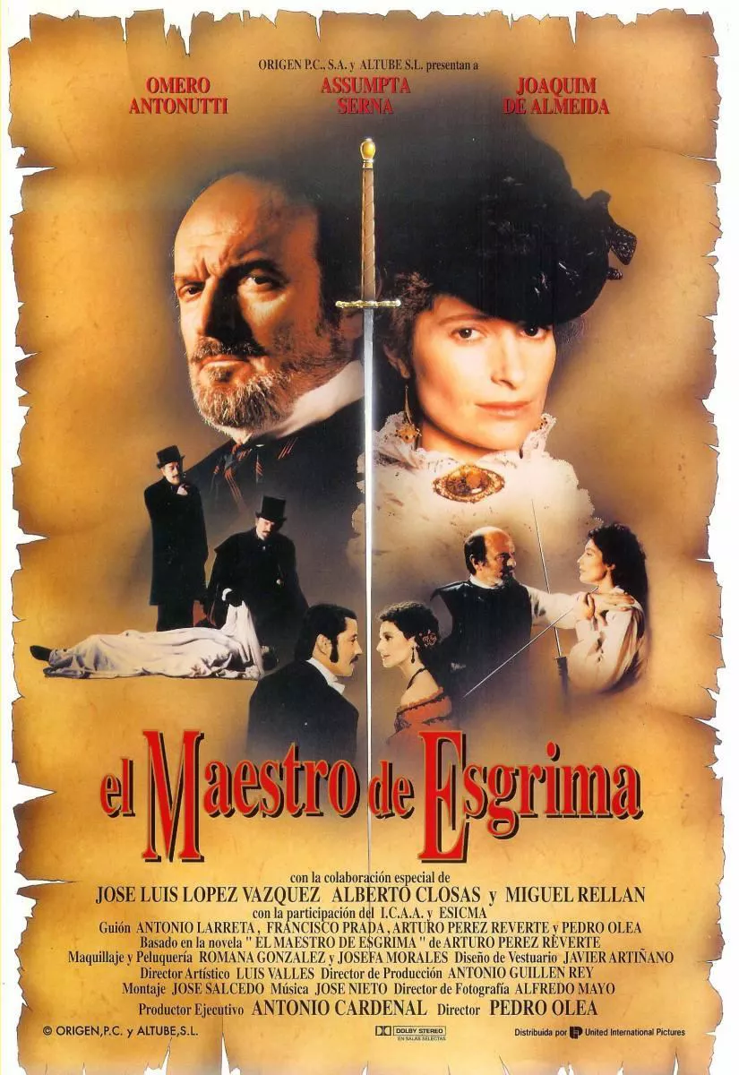 "El maestro de esgrima" (Pedo Olea), tres premios, entre ellos el de mejor guion adaptado. 1993.
