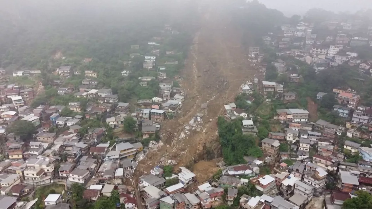 Inundaciones en Brasil. Imagen obtenida de un vídeo de Agencias.