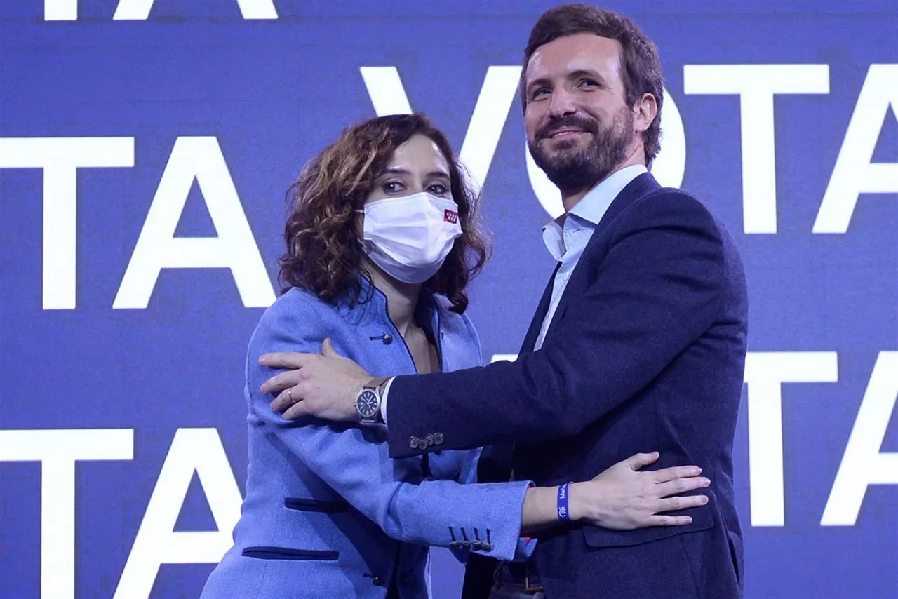 Isabel Diaz Ayuso eta Pablo Casado. Argazkia: EFE.