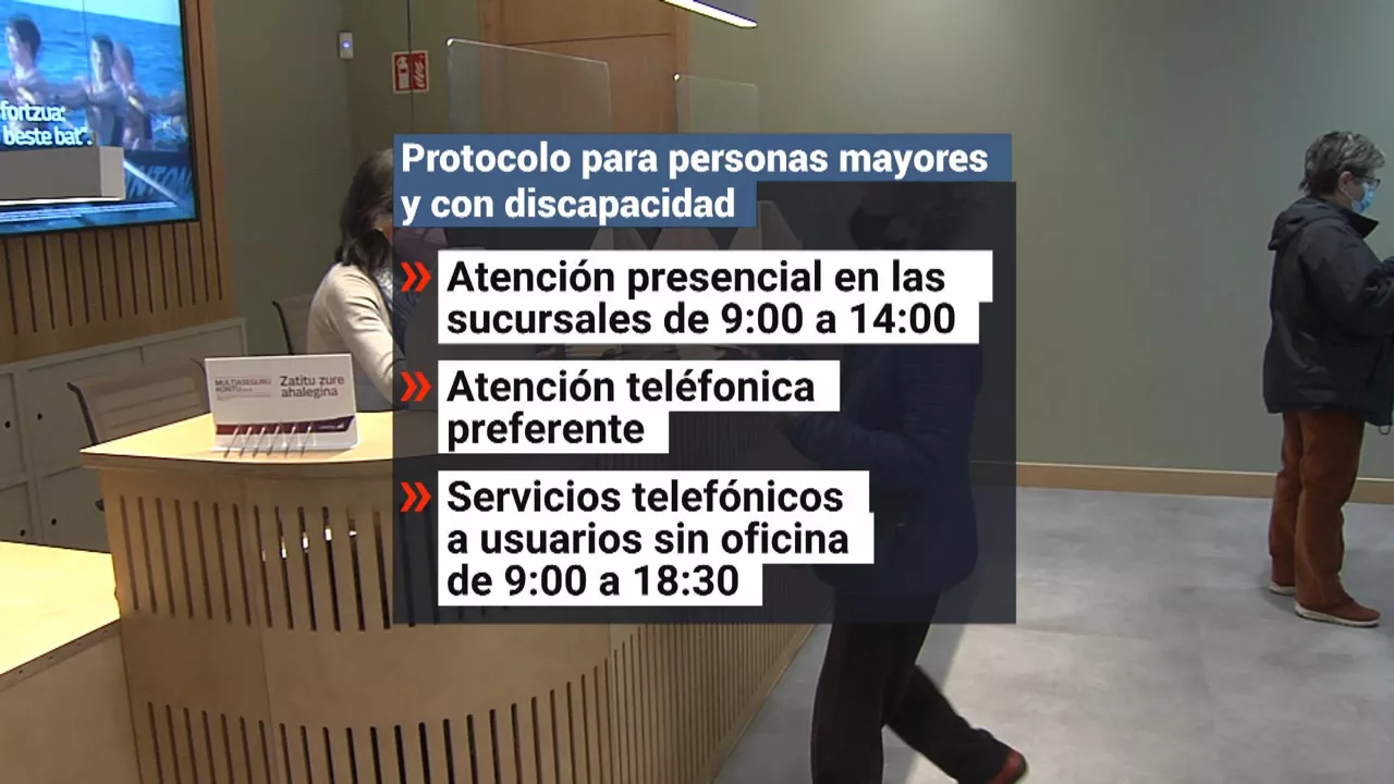 Nuevo protocolo en bancos. Imagen: EITB Media