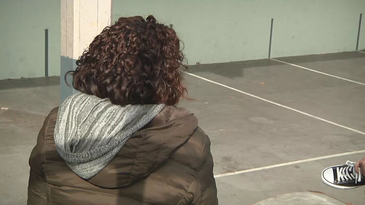 Una de las víctimas de Bermeo, durante la entrevista.