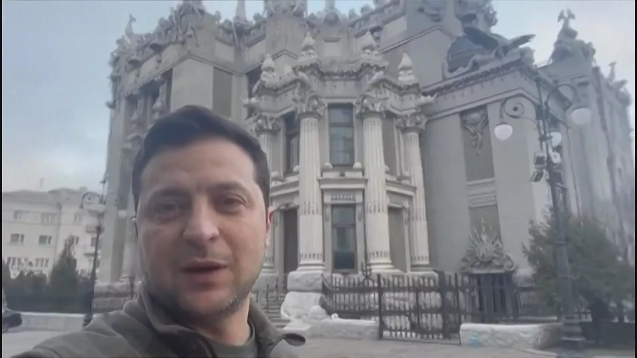Volodimir Zelenski, Ukrainako presidentea. EITB Mediaren bideo batetik ateratako argazkia.