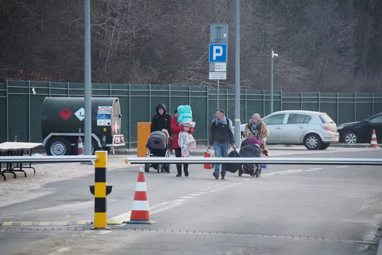 Imagen de la frontera entre Polonia y Ucrania. Foto: Aitor Ruiz de Angulo