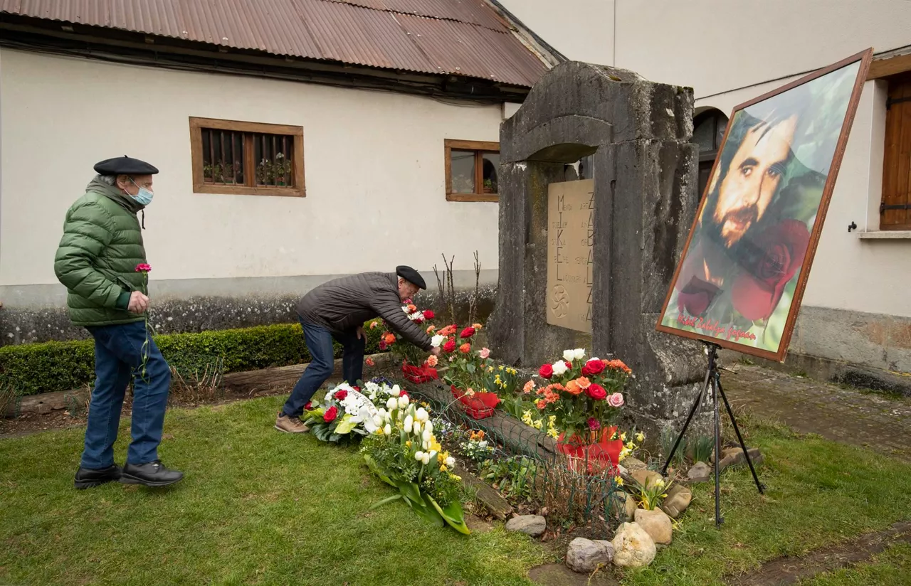 Imagen del homenaje a Mikel Zabalza, víctima de violencia policial, el pasado febrero en Orbaizeta.