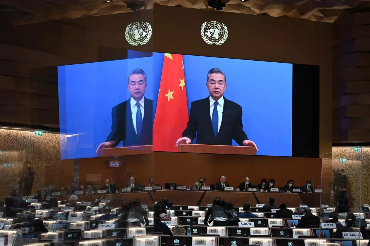 El ministro de Exteriores de China, Wang Yi, en un dicurso ante la ONU. Foto: EFE