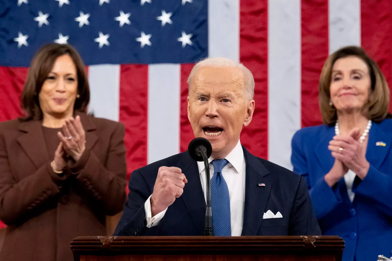 El presidente estadounidense, Joe Biden, durante su discurso del estado de la Unión