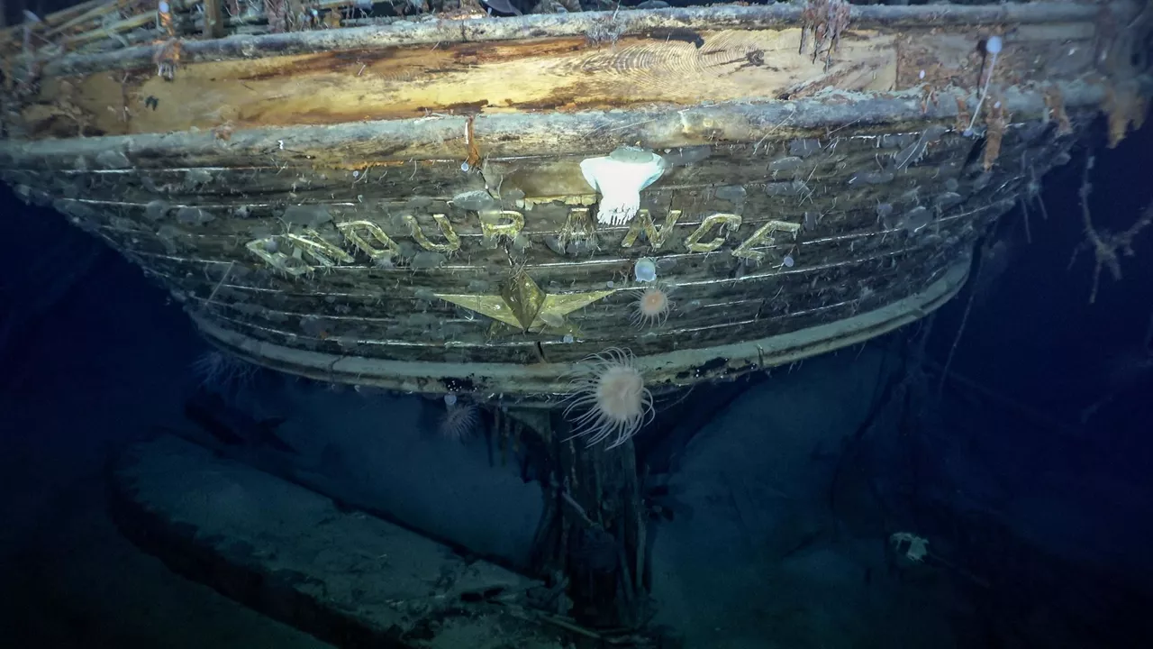 "Endurance". Argazkia: EFE/Alklands Maritime Heritage Trust and National Geographic Caption