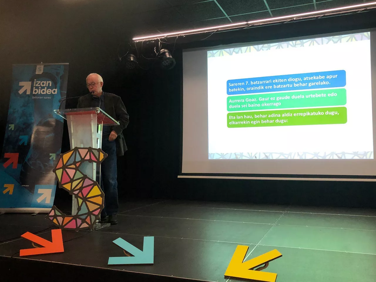 Joseba Azkarraga, hoy, al comienzo de la Asmblea de Sare. Foto: @sare_herritarra