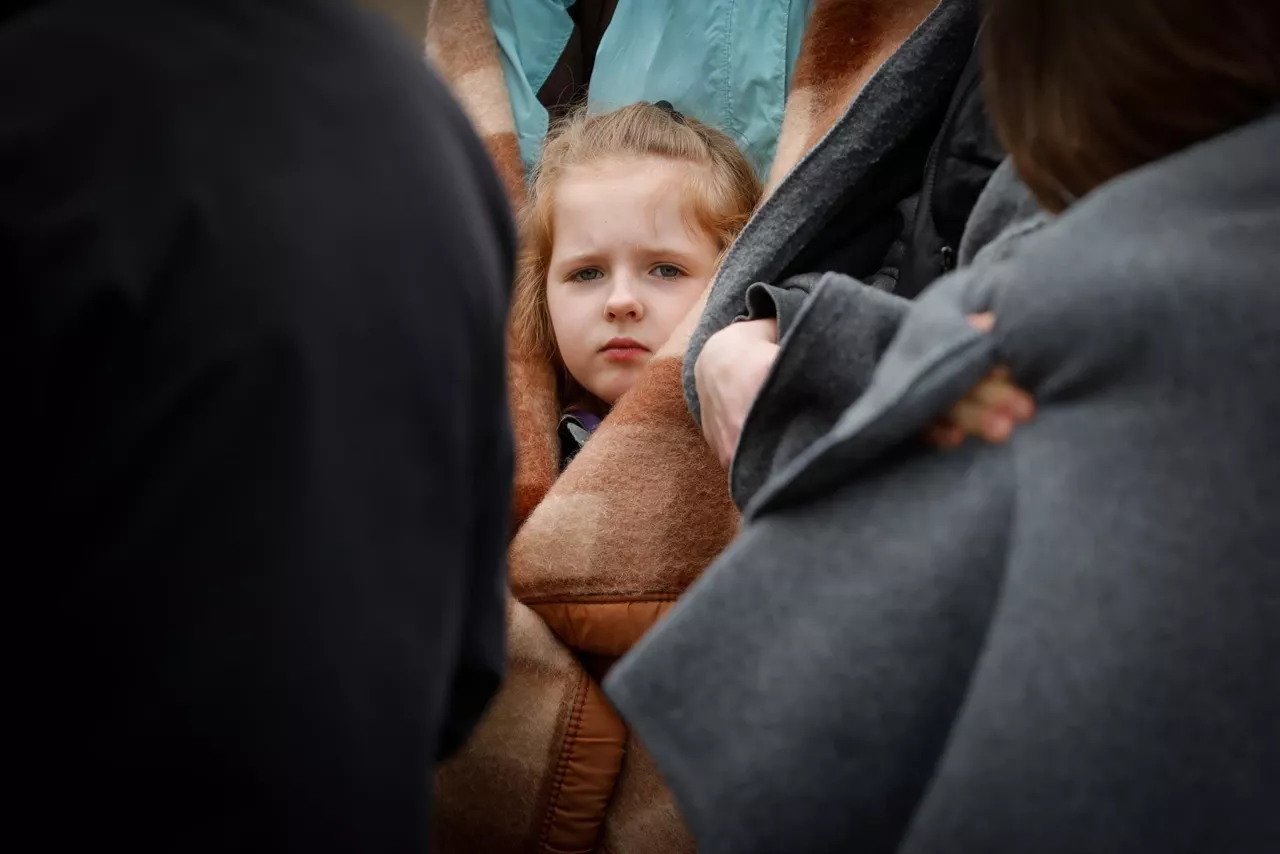 Una niña ucraniana, recién llegada a Bélgica.