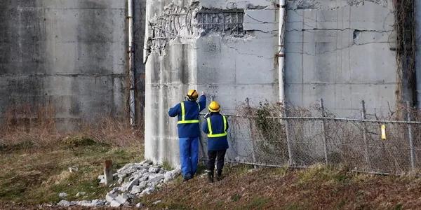 Trenbidearen zutabeak kaltetuta. Argazkia: EFE