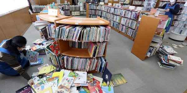 Koriyamako liburutegi bat. Argazkia: EFE