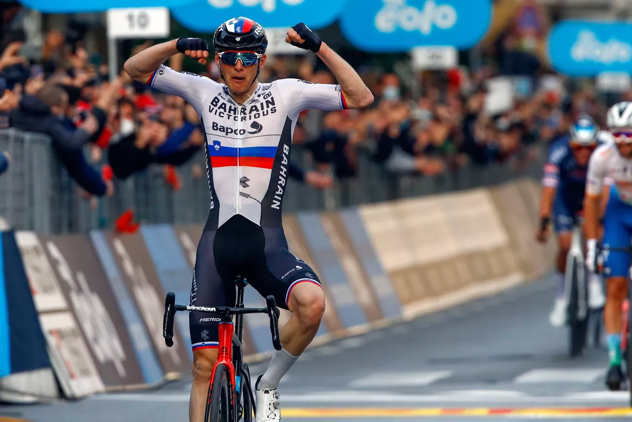 Matej Mohoric, garaile San Remon. Argazkia: EFE