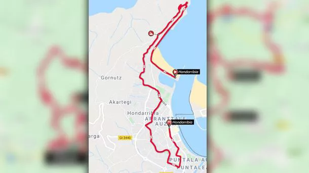 2022ko Euskal Herriko Itzuliko 1. etaparen ibilbidea. Argazkia: Itzulia