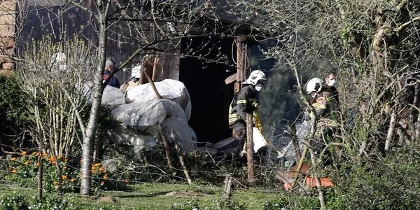  Incendio en un caserío de Okondo. Foto: Bomberos de Álava