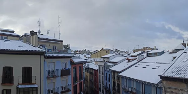 Nieve sobre los tejados