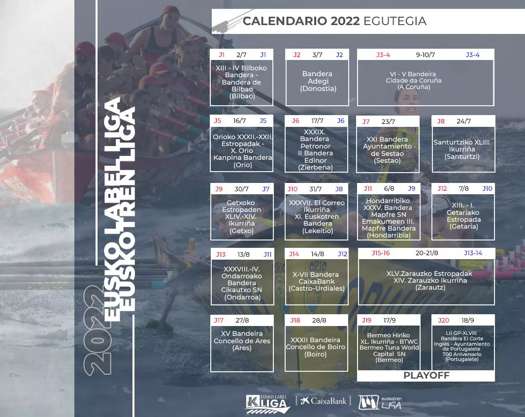 TKE ligako 2022ko egutegia