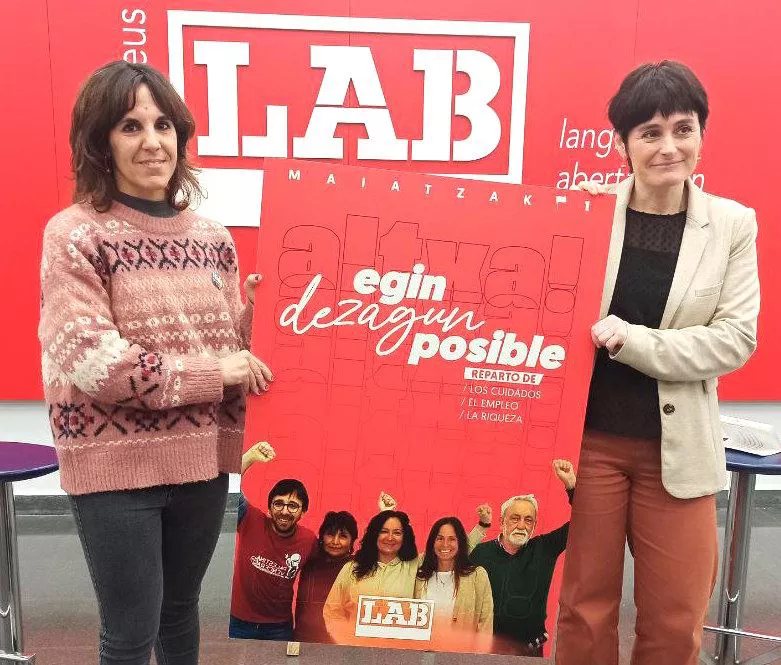 LAB sindikatua Maiatzaren Lehenea mobilizazioen aurkezpena