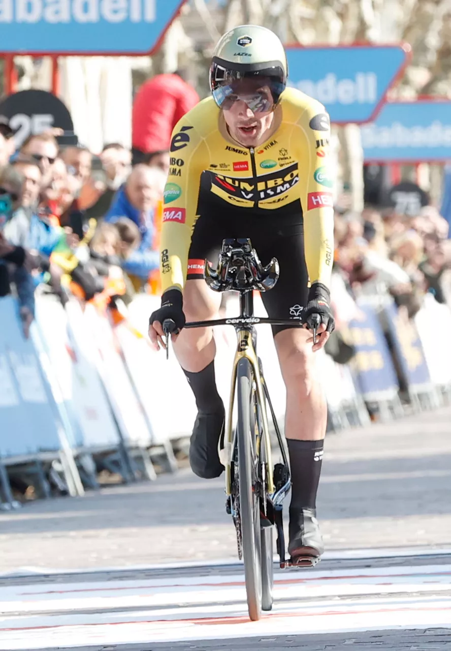 Roglic, Itzuliko etaparen amaieran. Argazkia: EFE