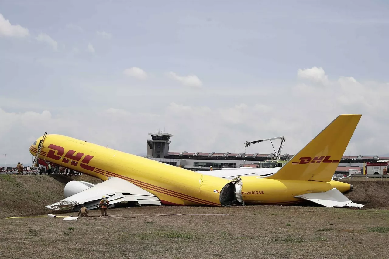 El avión accidentado. Foto: EFE.