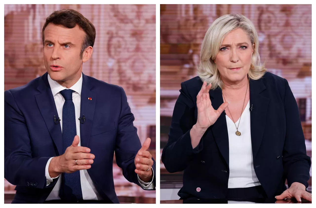 Emmanuel Macron y Marine Le Pen. Foto: EITB Media