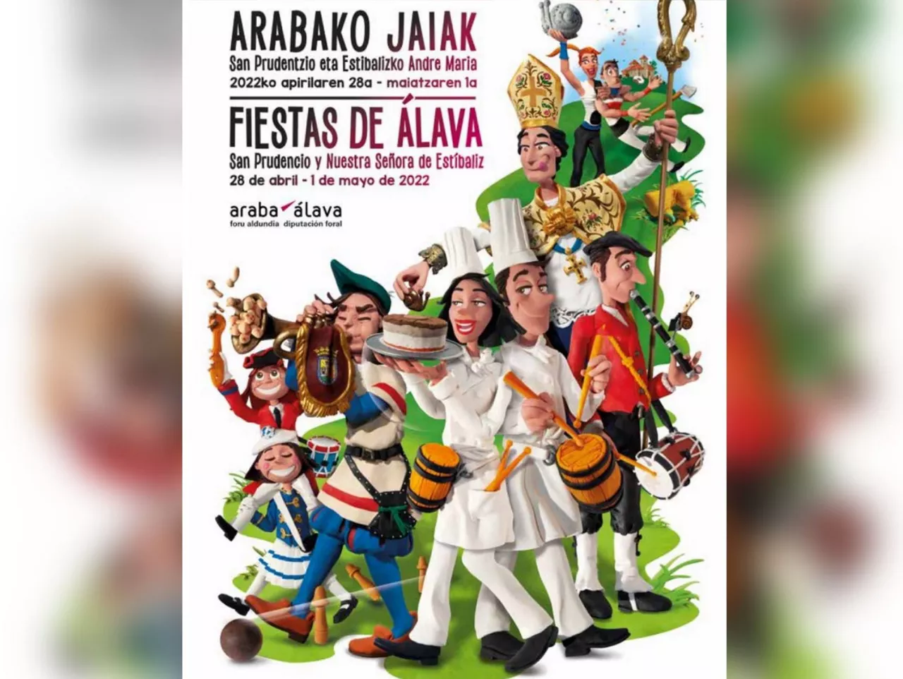 Cartel de las fiestas de San Prudencio y de la Virgen de Estíbaliz 2022