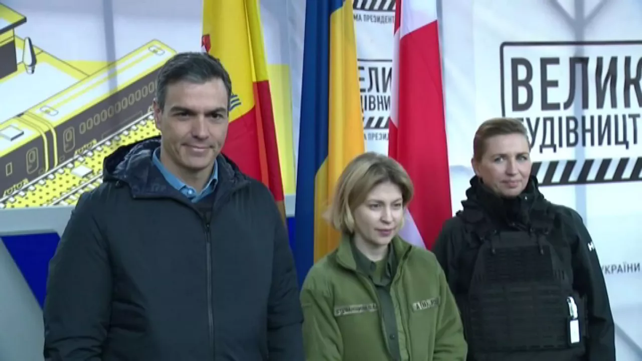 Pedro Sánchez en Kiev. Foto: EITB Media