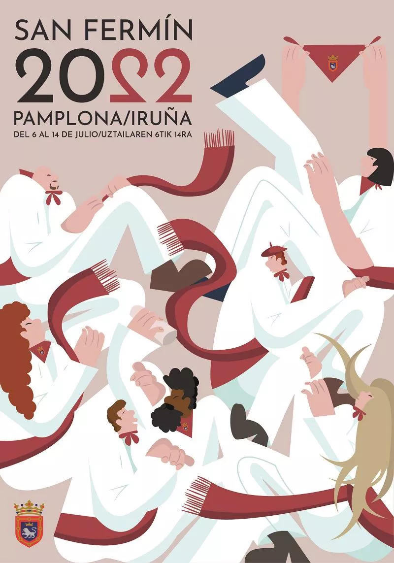 'Beti bezala'. Cartel finalista para anunciar las fiestas de San Fermín 2022