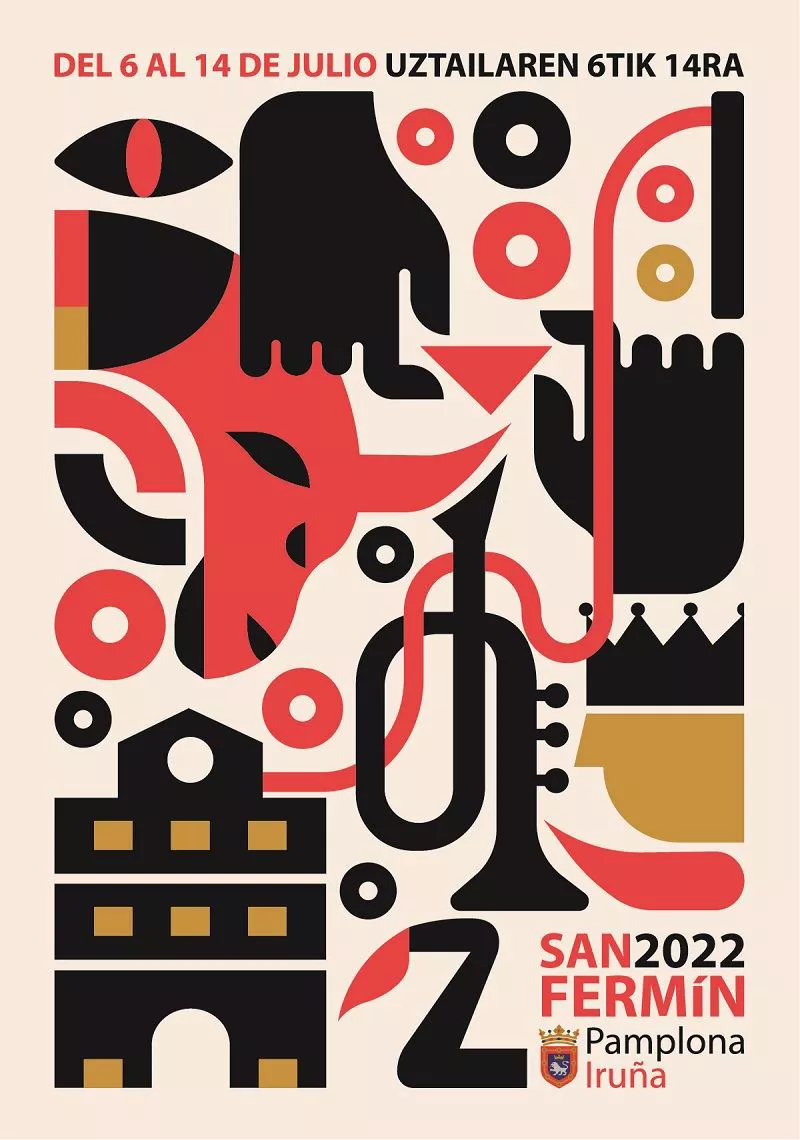 'Por fin de vuelta'. Cartel finalista para los sanfermines 2022