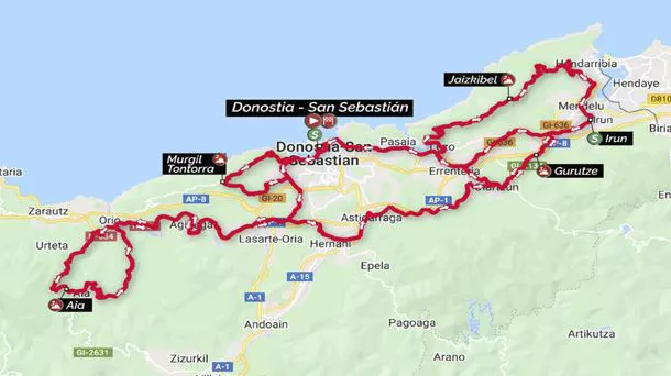 2022ko Emakumezkoen Euskal Herriko Itzuliko 3. etaparen ibilbidea. Argazkia: Itzulia