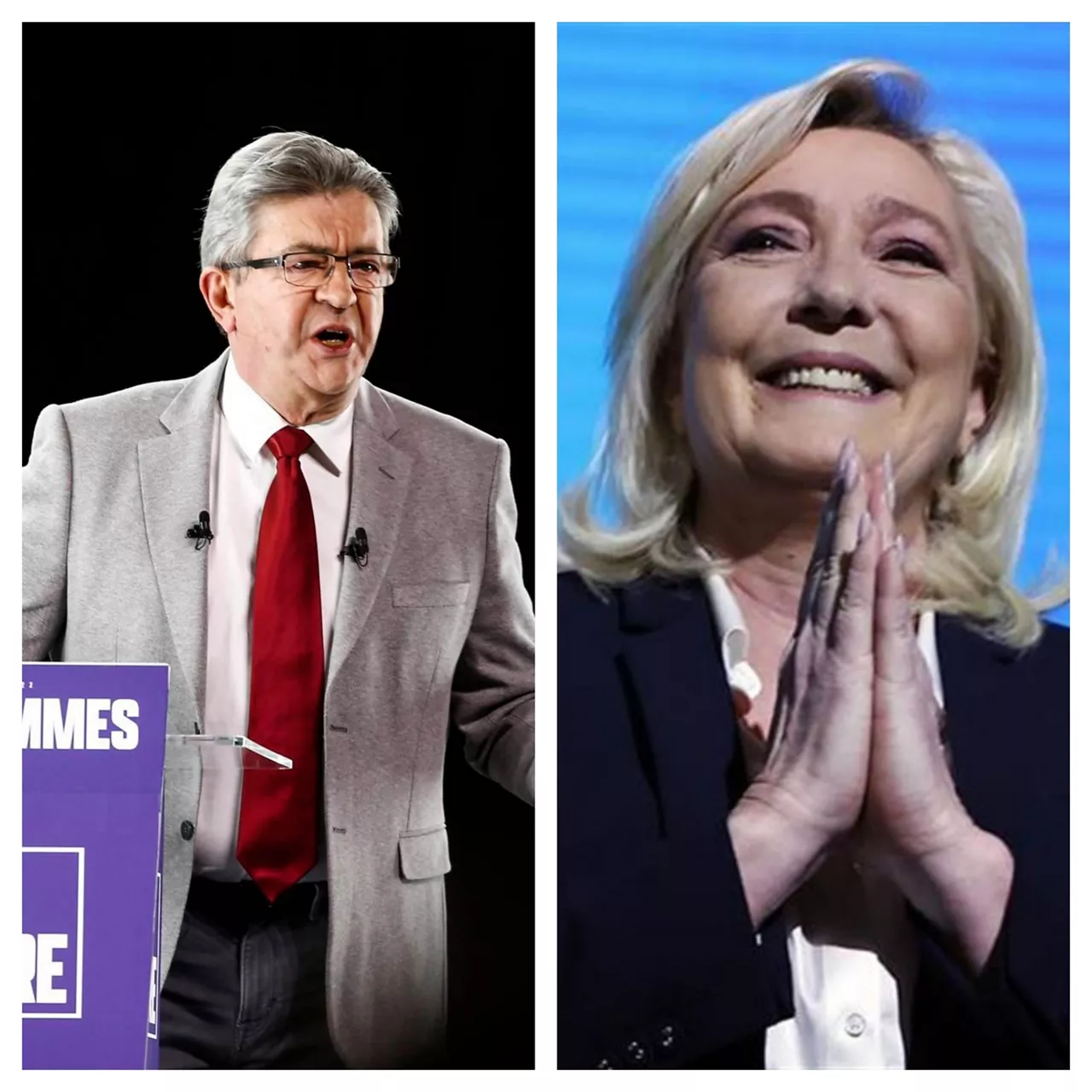 Jean-Luc Melenchon eta Marine Le Pen