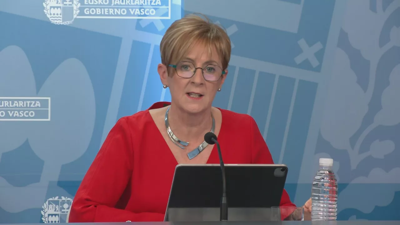 Arantxa Taoia, hoy, en rueda de prensa. EITB.