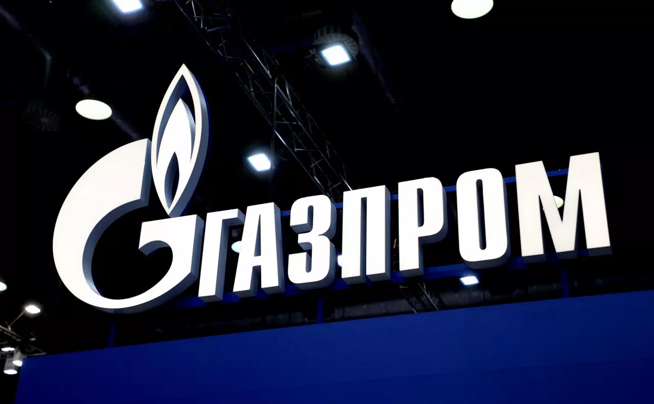 Logotipo de la compañía de gas rusa Gazprom
