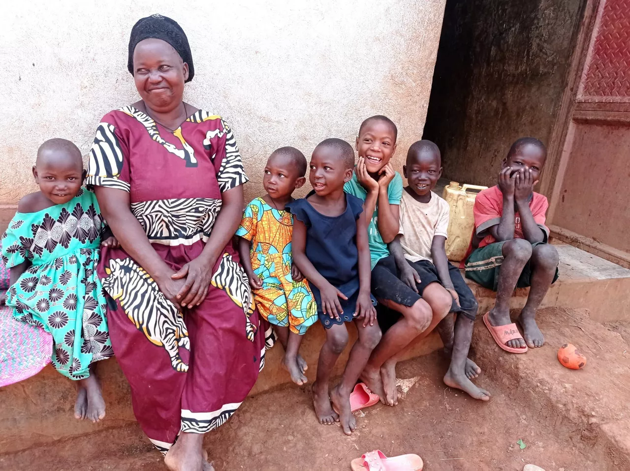 Familia numerosa en Uganda