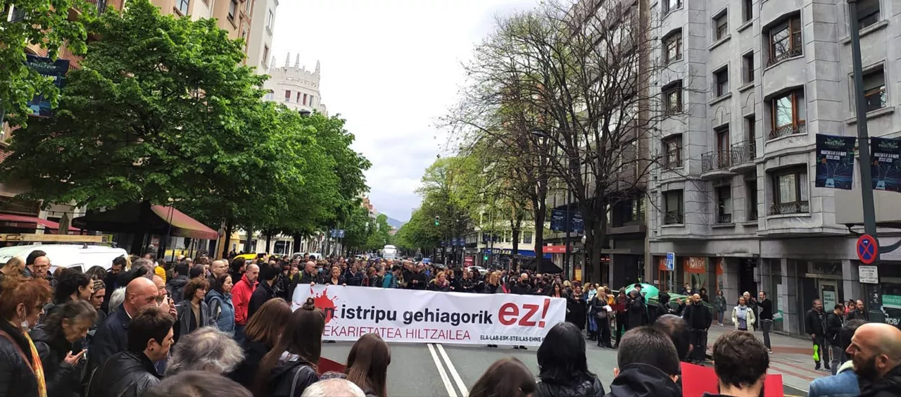 Prekarietatearen aurkako Bilboko manifestazioa.