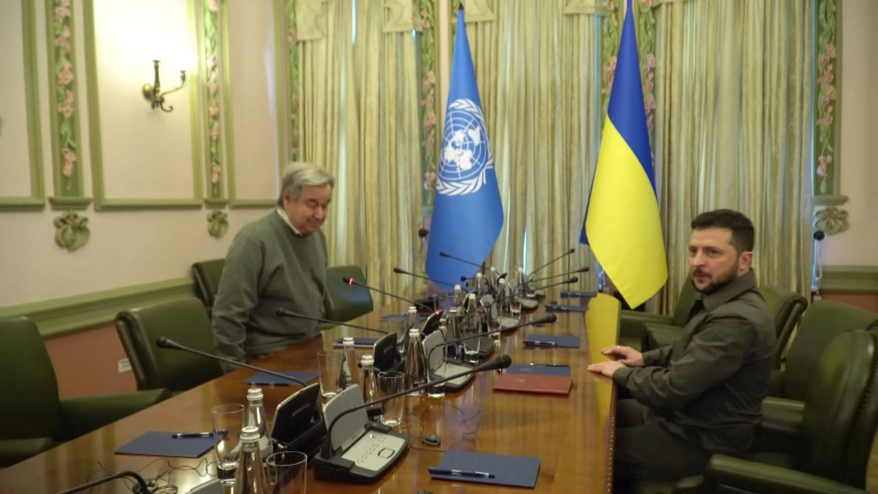Zelenski eta Guterres. Irudia: EITB Media