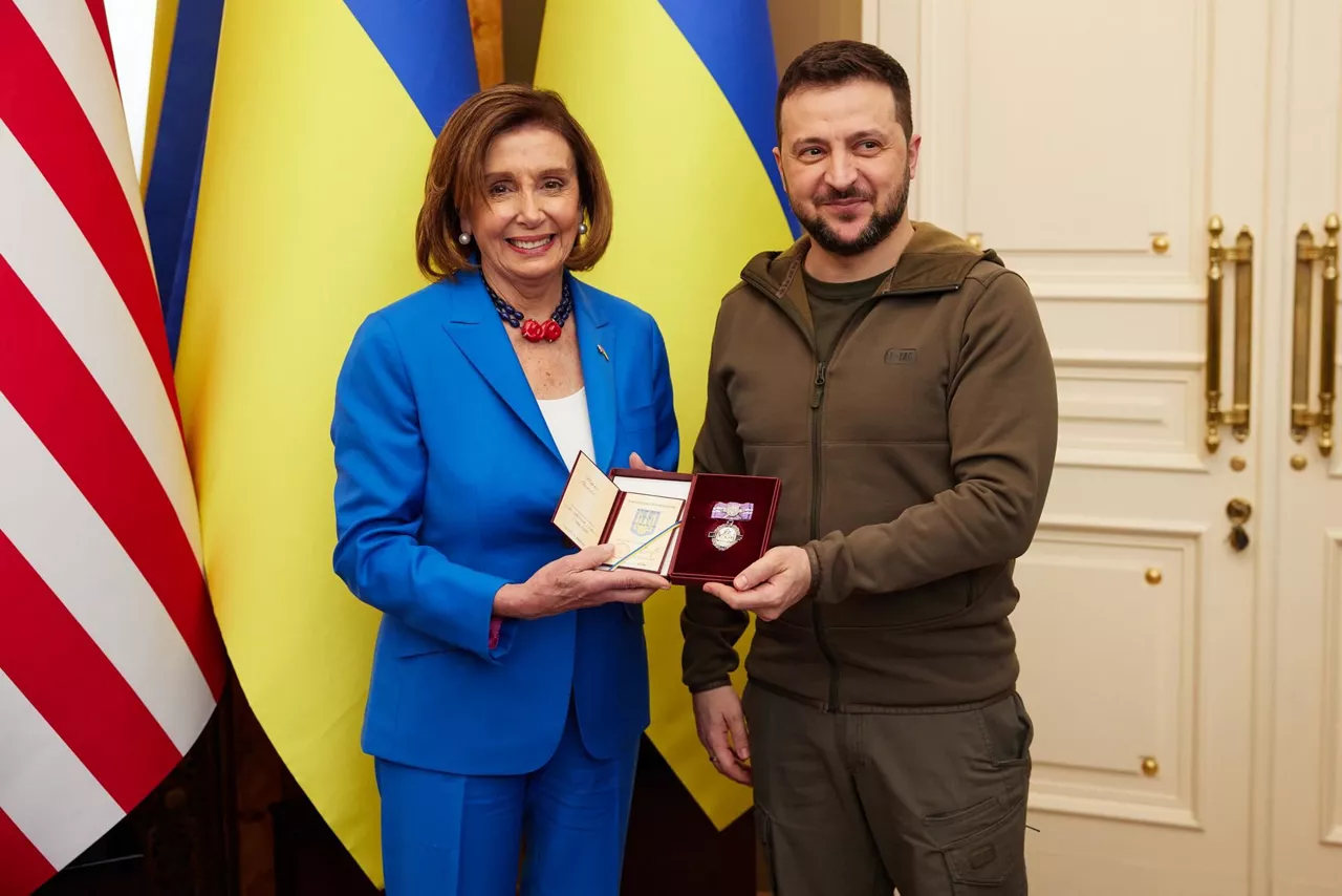 Pelosi y Zelenski en Kiev. Foto: EFE