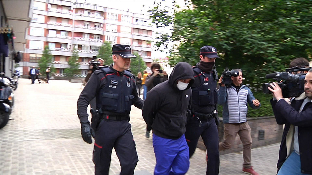 Irunen atxilotu dute susmagarria. EITB Mediaren bideo batetik ateratako argazkia