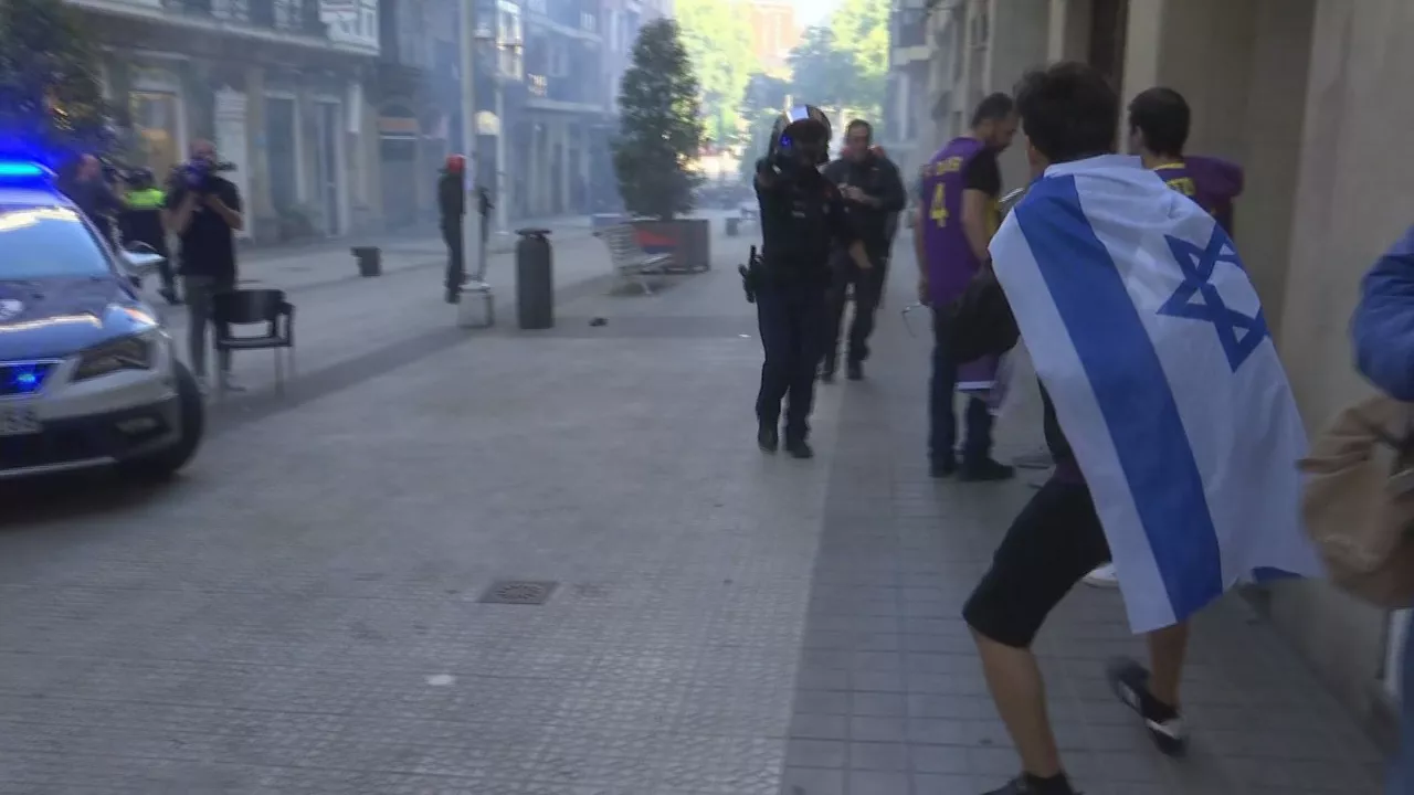 Atzo Bilbon izandako istiluen irudia