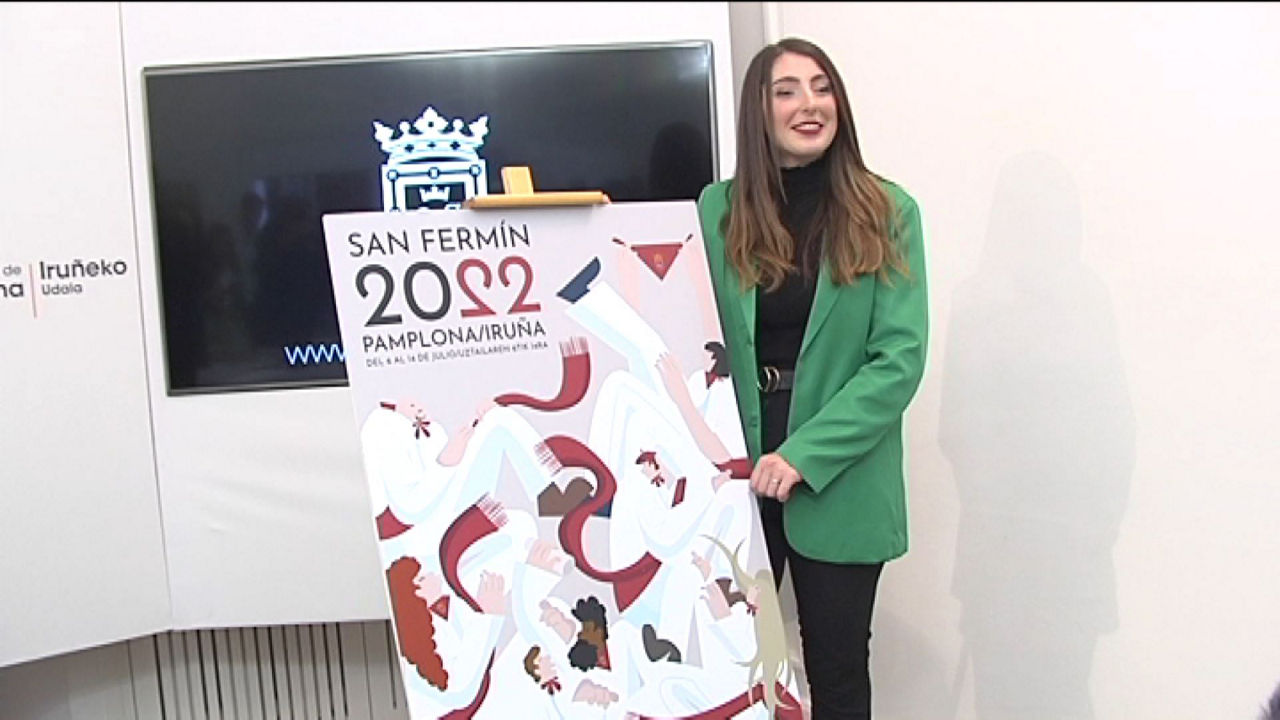Cartel de fiestas de San Fermín 2022. Imagen: EITB Media