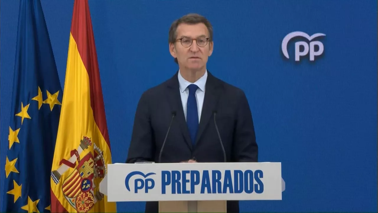 Alberto Núñez Feijoo. Agentzietako bideo batetik ateratako irudia.