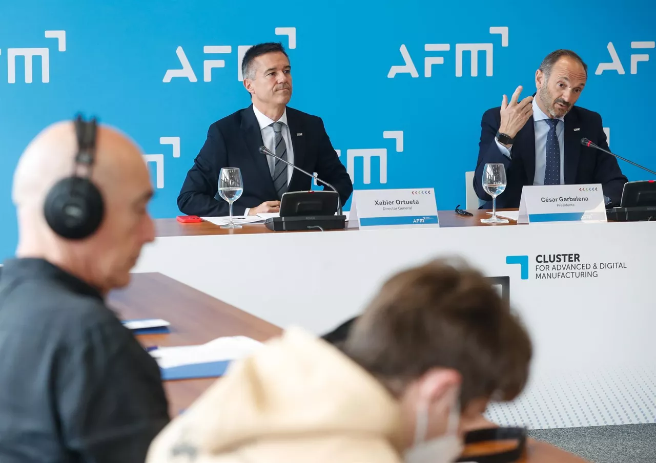 Rueda de Prensa de AFM Cluster, hoy, en San Sebastián. Foto: EFE.